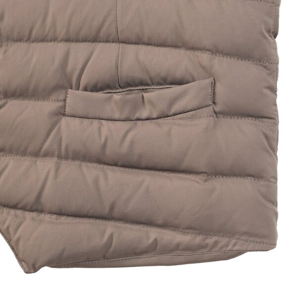 Brunello Cucinelli AW/15 Taupe Opaque-Nylon Notched-Lapel Down Waistcoat - Picture 5 of 15